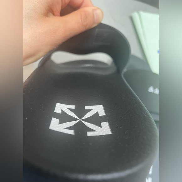 SALE!!!!BRAND-NEW!!! OFF-WHITE Pool Slider (Black & White), Size 38 US8 - Picture 14 of 16